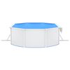 vidaXL Swimming Pool with Steel Wall Oval 490x360x120 cm White