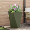 vidaXL Planter 2 pcs Olive Green 50 x 50 x 75 cm Steel