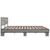 vidaXL Bed Frame without Mattress Grey Sonoma 180x200 cm Super King