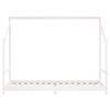 vidaXL Kids Bed Frame White 2x(90x200) cm Solid Wood Pine