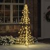 vidaXL Christmas Tree with 240 LEDs Warm White 180 cm PET