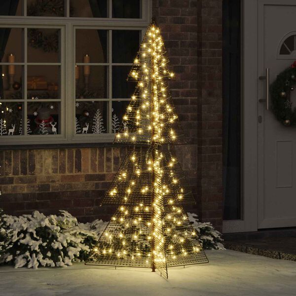 vidaXL Christmas Tree with 240 LEDs Warm White 180 cm PET