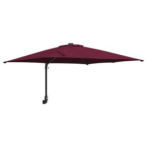 vidaXL Garden Parasol Red and Black 248.5 x 247.5 x 160 cm
