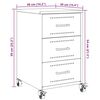 vidaXL Bedside Cabinet Pink 36x39x59 cm Steel