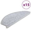 vidaXL Carpet Stair Treads 15 pcs Light Grey 65x24x4 cm