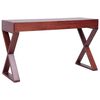 vidaXL Computer Desk Brown 115x47x77 cm Solid Mahogany Wood