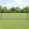 vidaXL Fence with Post Green 0.6 x 100 m Steel and PVC