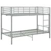 vidaXL Bunk Bed without Mattress Grey Metal 90x200 cm