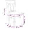 vidaXL Dining Chair 2 pcs White and Brown Solid Rubber Wood