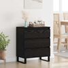 vidaXL Sideboard with Drawer Black Oak 60 x 35 x 70 cm Engineered Wood