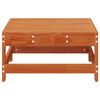 vidaXL Garden Footrest Solid Pine Wood Wax Brown 62 x 62 x 32 cm
