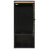 vidaXL Bathroom Cabinet 40x27x90 cm Iron and Solid Wood Mango