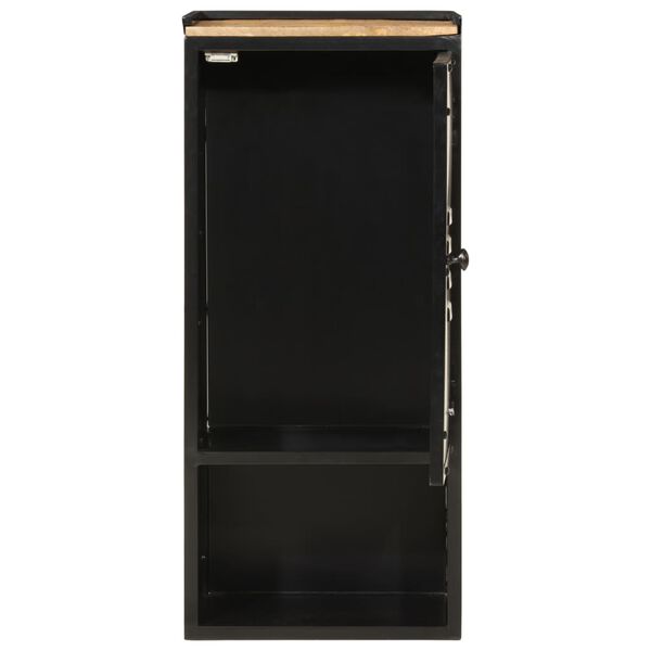 vidaXL Bathroom Cabinet 40x27x90 cm Iron and Solid Wood Mango
