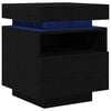 vidaXL Bedside Cabinet Black Oak 40 x 39 x 48.5 cm Engineered wood