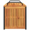 vidaXL Outdoor Cushion Box 110x45x42/53 cm Solid Wood Acacia and Steel