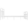 vidaXL Metal Bed Frame without Mattress with Footboard White 183x213cm