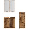 vidaXL Bathroom Furniture Set with Door 3 pcs Old Wood Engineered Wood