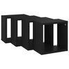 vidaXL Wall Cube Shelves 4 pcs Black 26x15x26 cm