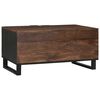 vidaXL Coffee Table Brown and Black 80 x 50 x 40 cm Solid Acacia wood