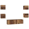 vidaXL TV Cabinet Set Wall-mounted 6 pcs Old Wood Engineered Wood