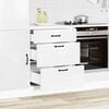 vidaXL Kitchen Base Cabinet "Kalmar" High Gloss White Engineered Wood