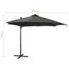 vidaXL Cantilever Garden Parasol with Pole and LED Lights Anthracite 300 cm