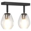vidaXL Ceiling Spotlight Black 33 x 13 x 26 cm Glass and metal