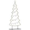 vidaXL Metal Christmas Tree with Stand Black 180 cm Steel