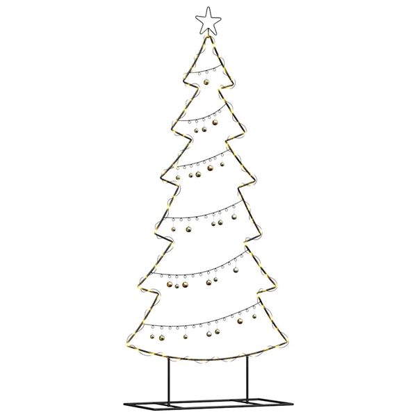 vidaXL Metal Christmas Tree with Stand Black 180 cm Steel