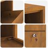 vidaXL Parcel Drop Box with Storage Brown 44 x 22 x 82 cm Steel