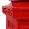 vidaXL Pillar Letterbox Aluminium Vintage Style Rustproof Red