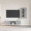 vidaXL TV Cabinet Set with Drawer Grey Sonoma Engineered Wood