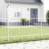 vidaXL Garden Fence 5 pcs White 8.5 x 1.2 m Powder-coated Steel