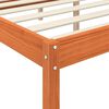 vidaXL Bed Frame with Headboard Wax Brown 180 x 200 cm Solid Pine Wood
