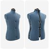 vidaXL Adjustable Dress Form Female Manual Blue 37.5-45.5 inch Fabric
