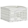 vidaXL 4 Panel Dog Playpen White 63 x 63 x 40 cm Plastic