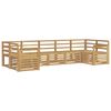 vidaXL Outdoor Sofa Set 7 pcs White Solid Acacia Wood