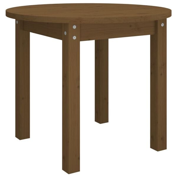 vidaXL Coffee Table Honey Brown &Oslash; 55x45 cm Solid Wood Pine