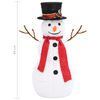 vidaXL Decorative Christmas Snowman Figure with LED Luxury Fabric 60cm