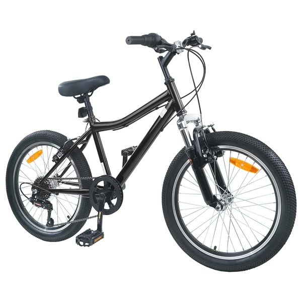 vidaXL Kids Bike 20'' 6-Speed for 6-11 Years Old Black