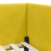 vidaXL Corner Bed Frame with Headboard Yellow 100 cm x 200 cm Velvet