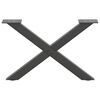 vidaXL Coffee Table Legs X-Shaped 2 pcs Anthracite 50x(30-31) cm Steel