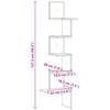 vidaXL Wall Corner Shelf Sonoma Oak 32x32x127,5 cm Engineered Wood