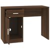 vidaXL Desk with Drawer&Cabinet Brown Oak 100x40x73 cm Engineered Wood