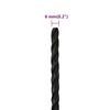 vidaXL Work Rope Black 6 mm 500 m Polypropylene
