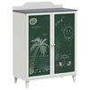 vidaXL Cabinet with Two Doors and Chalkboard Front ROROS