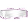 vidaXL Garden Planter White 90x60x26.5 cm Solid Wood Pine