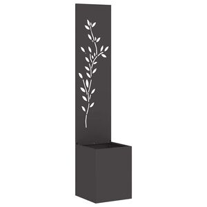 vidaXL Garden Privacy Screen Black 32 x 32 x 150 cm Cold-rolled steel