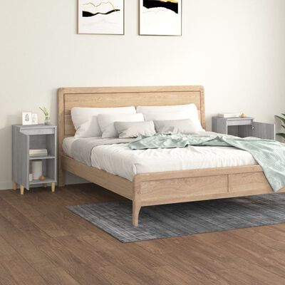vidaXL Bedside Cabinets 2 pcs Grey Sonoma 40x35x70 cm Engineered Wood