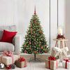 vidaXL Artificial Hinged Christmas Tree 150 LEDs Green 120 cm